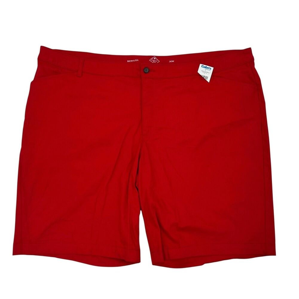 St. John's Bay Bermuda Shorts Plus Size 30W Red Cotton Stretch 10" Inseam Womens